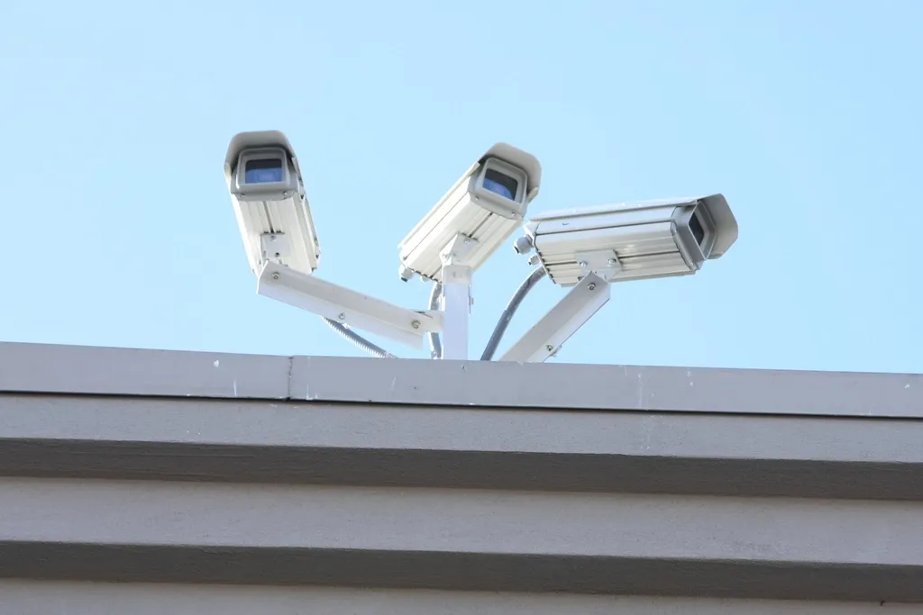 Illustrative: cameras positioned on a rooftop edge