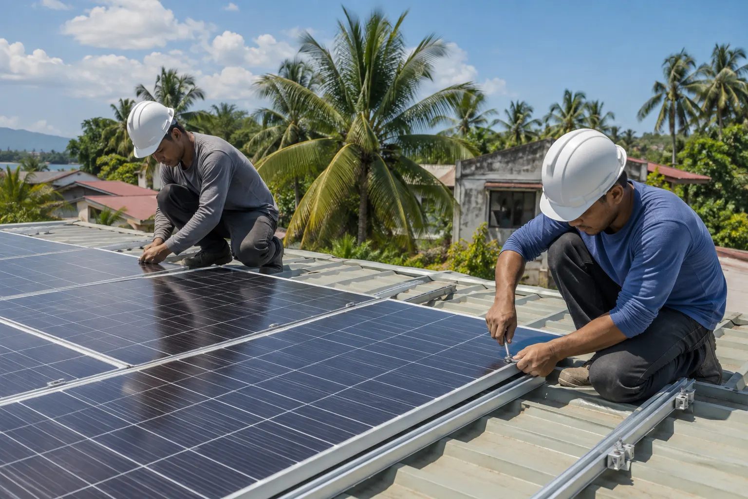 Illustrative solar energy scene